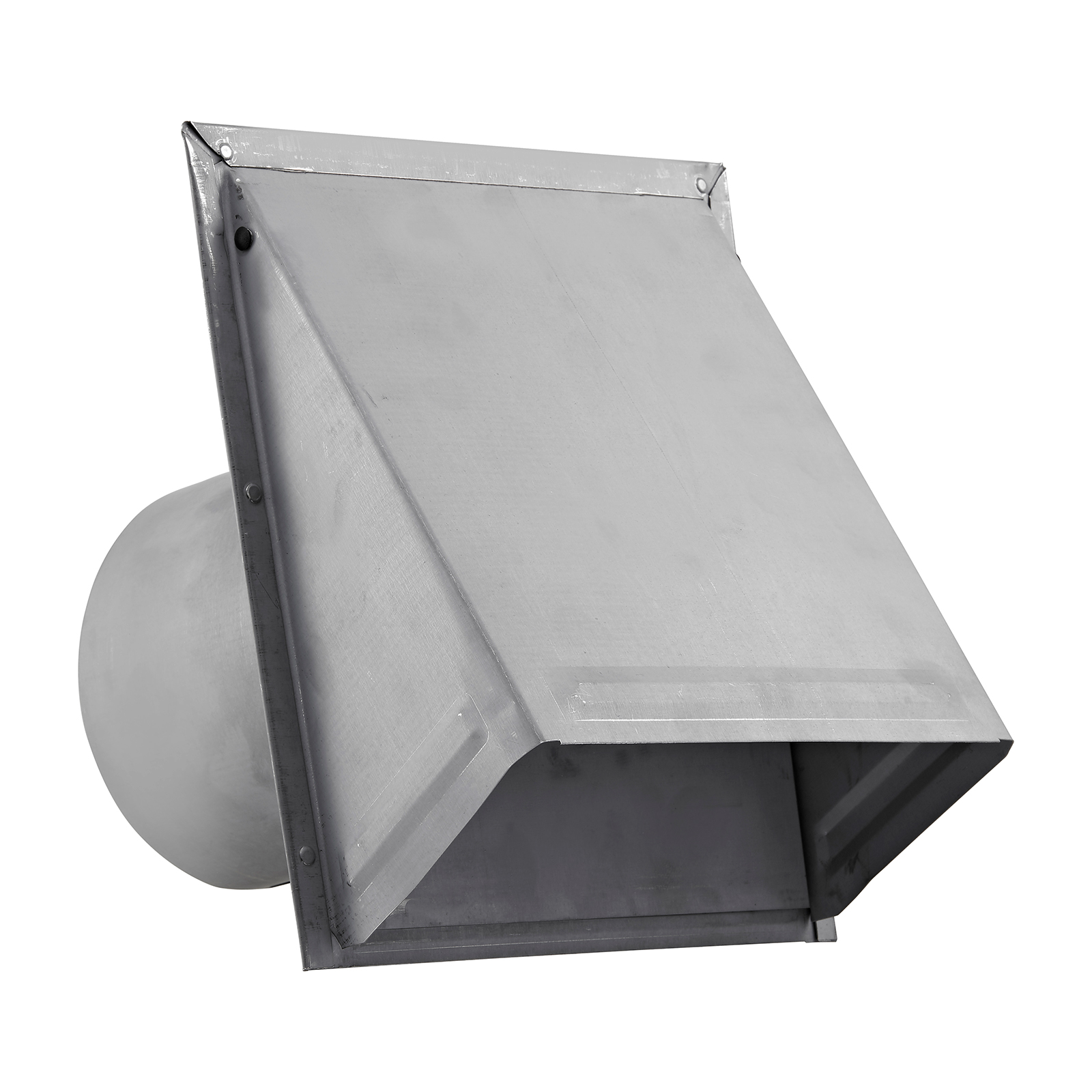3460G-6-PG-00 Paint Grade Steel Wall Exhaust Hood Vent - Damper - 6 inch Pipe - Angle