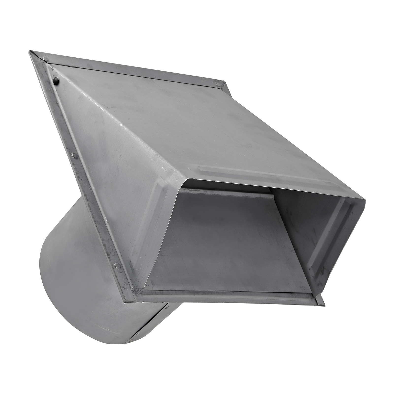 3460G-6-PG-01 Paint Grade Steel Wall Exhaust Hood Vent - Damper - 6 inch Pipe - Closed