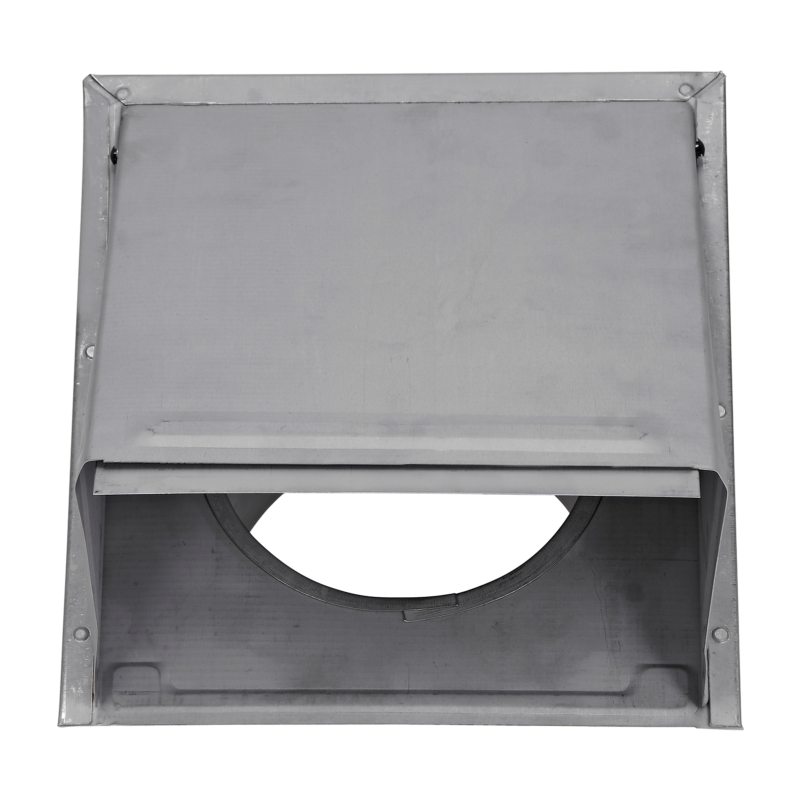 3460G-6-PG-04 Paint Grade Steel Wall Exhaust Hood Vent - Damper - 6 inch Pipe - Front Opened