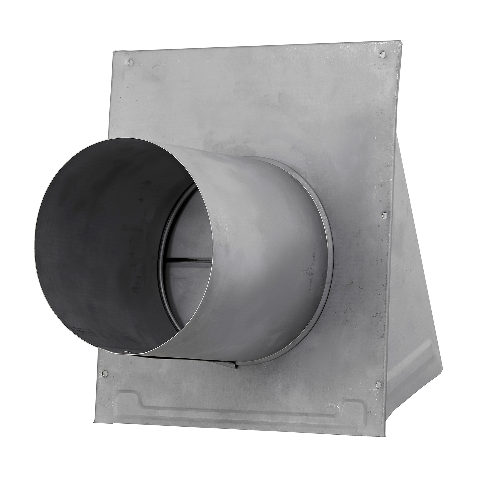 3460G-6-PG-06 Paint Grade Steel Wall Exhaust Hood Vent - Damper - 6 inch Pipe - Back