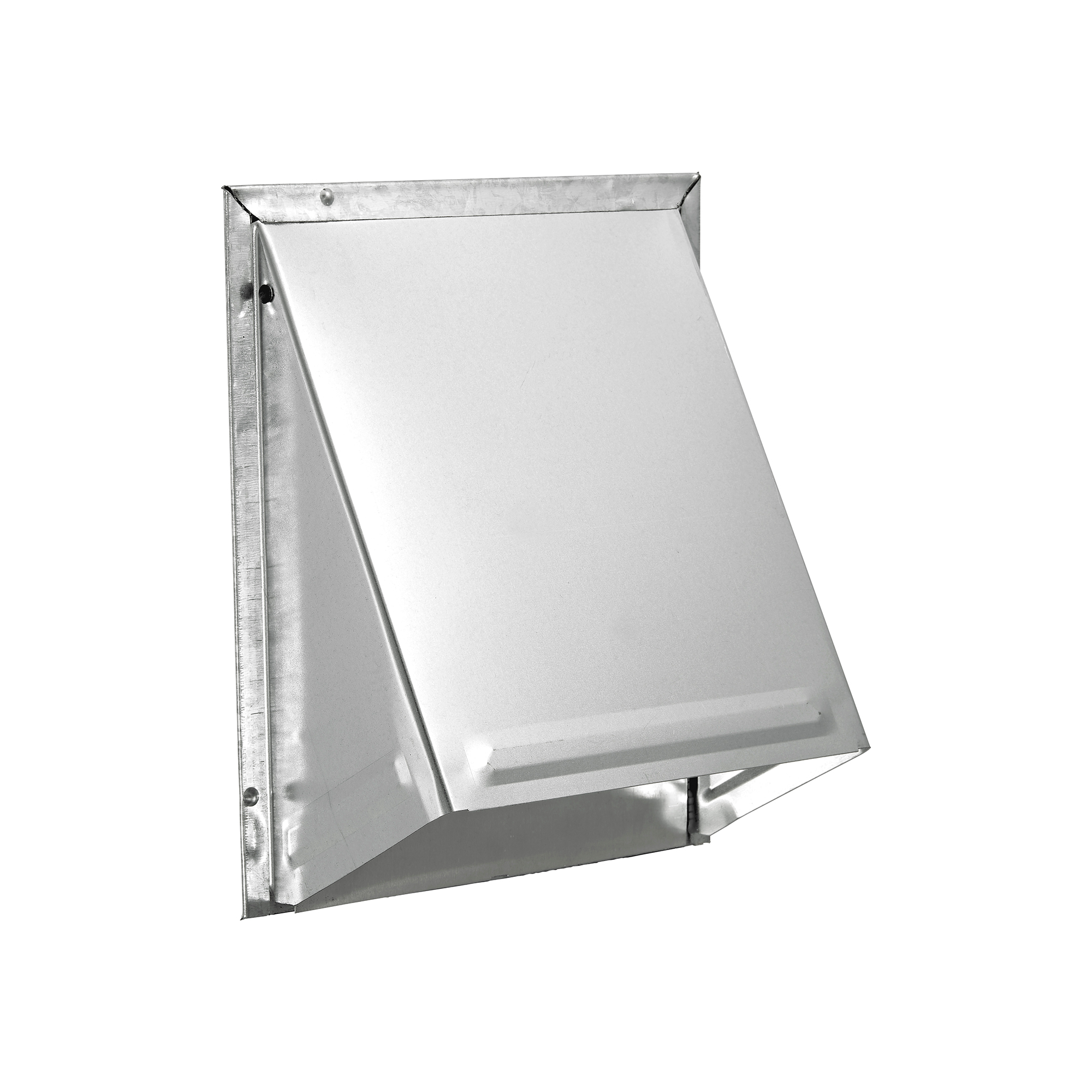 3460GBSNT-02 Galvanized Steel Wall Exhaust Hood Bath Fan Vent - Spring Damper - 1/8 inch Bug Screen - Flush Mount - Angled
