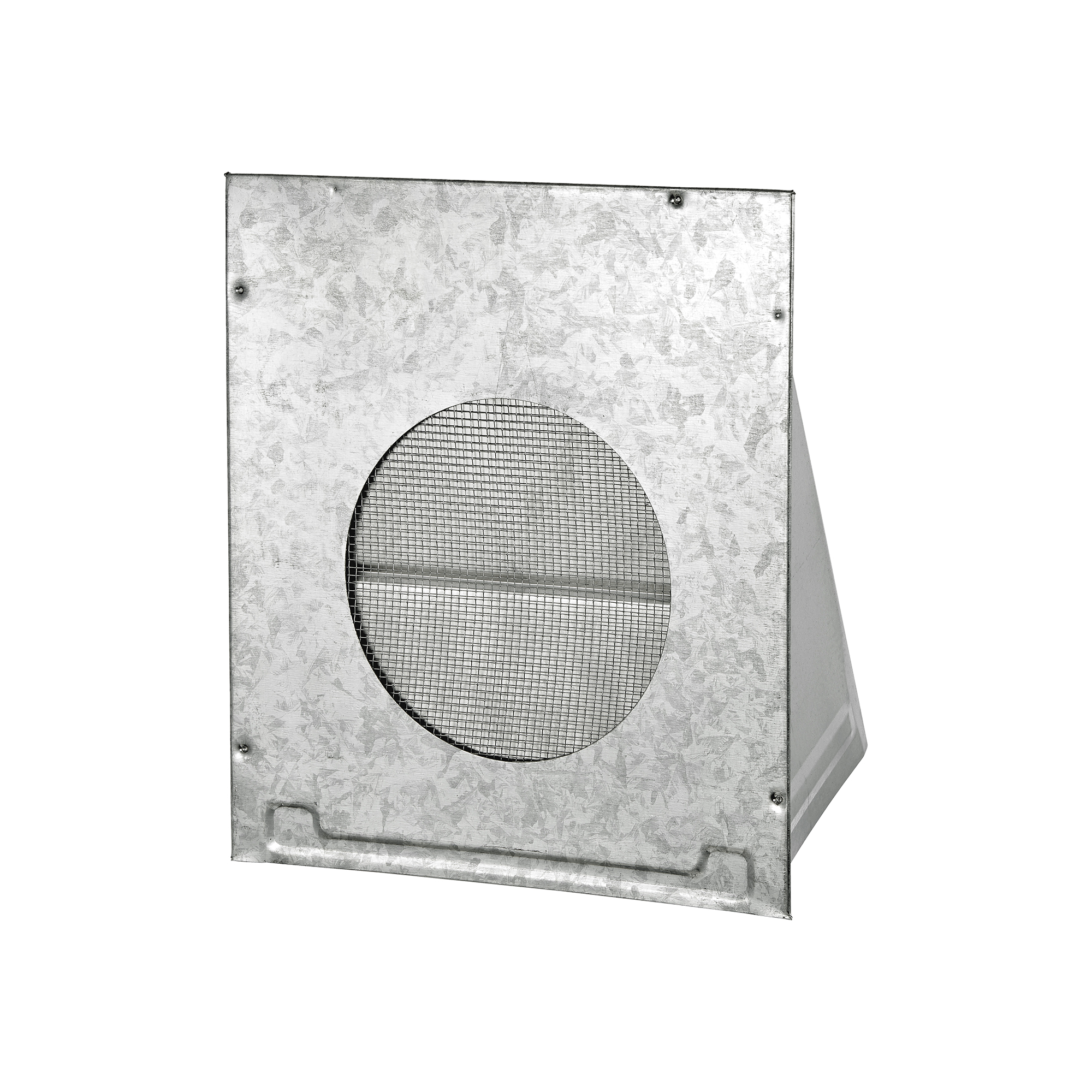 3460GBSNT-05 Galvanized Steel Wall Exhaust Hood Bath Fan Vent - Spring Damper - 1/8 inch Bug Screen - Flush Mount - Back