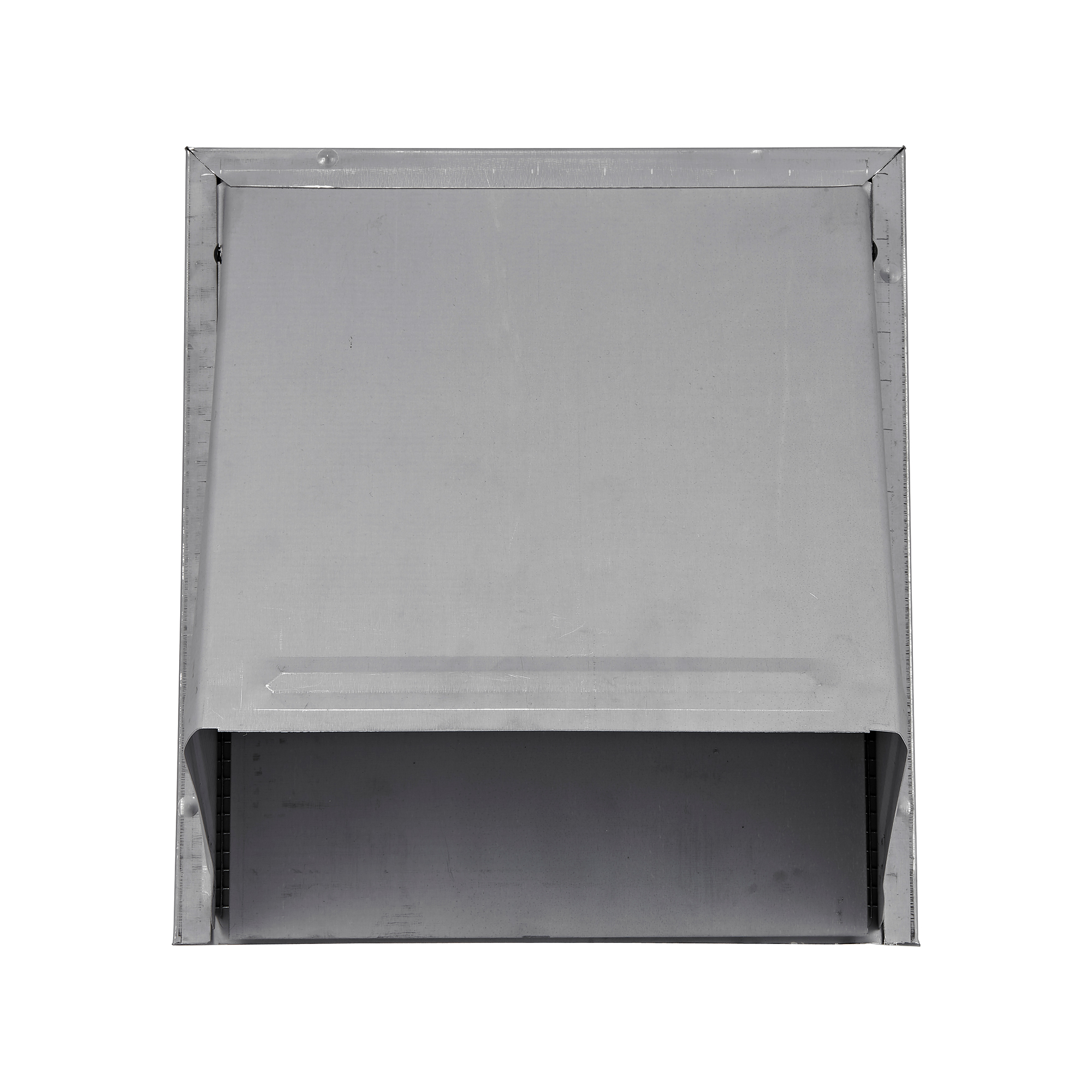3460GMSNT-PG-04 Paint Grade Steel Wall Exhaust Hood Bath Fan Vent - Damper - Wire Mesh Screen - Flush Mount - Front