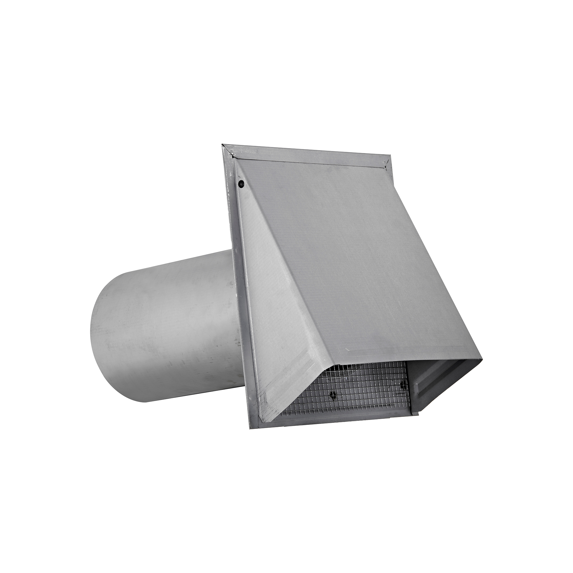 3460GNDMS-11-PG-02 Paint Grade Steel Fresh Air Intake Vent (No Damper) Wire Mesh Screen - 11 inch Pipe - Front
