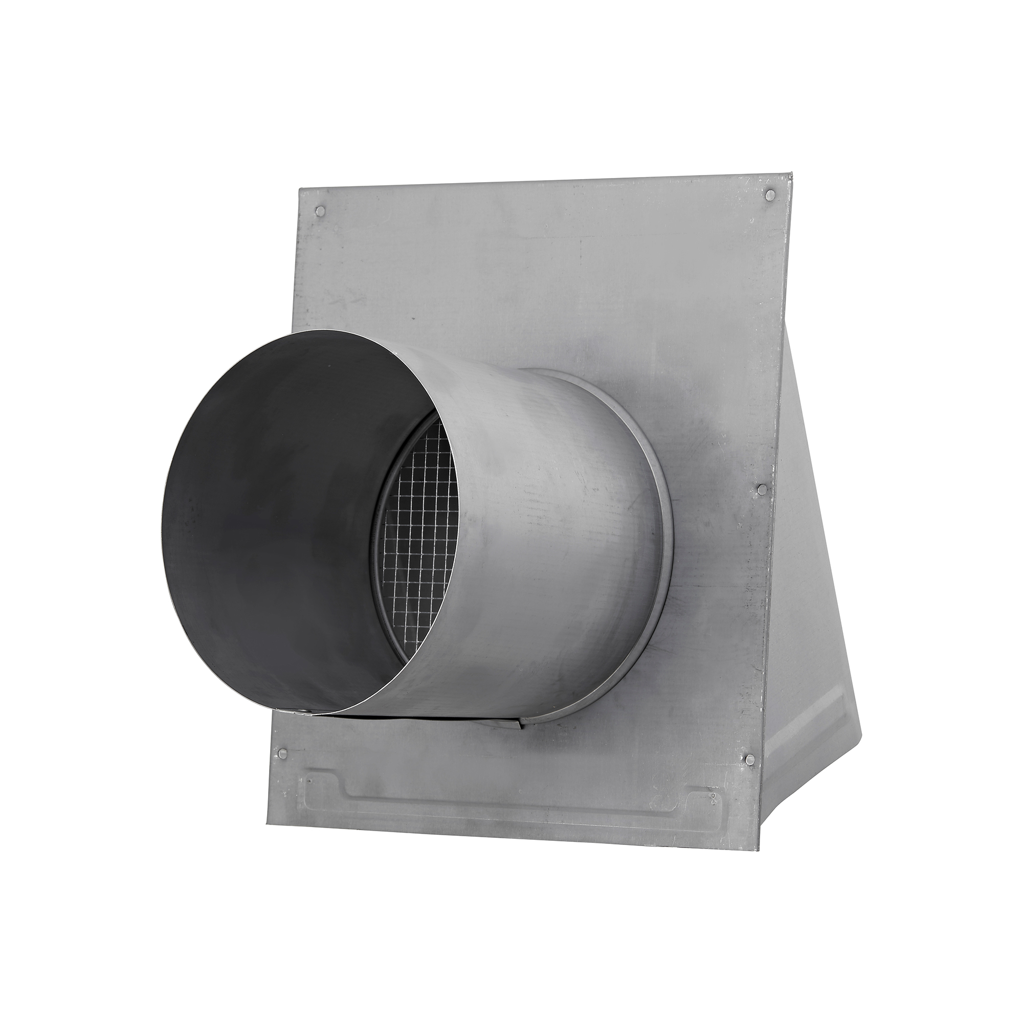 3460GNDMS-6_PG-05 Paint Grade Steel Fresh Air Intake Vent (No Damper) Wire Mesh Screen - 6 inch Pipe - Back