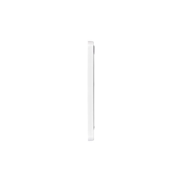 White Plastic Wall Exhaust Vent (Louvered) - Flush Mount - Side