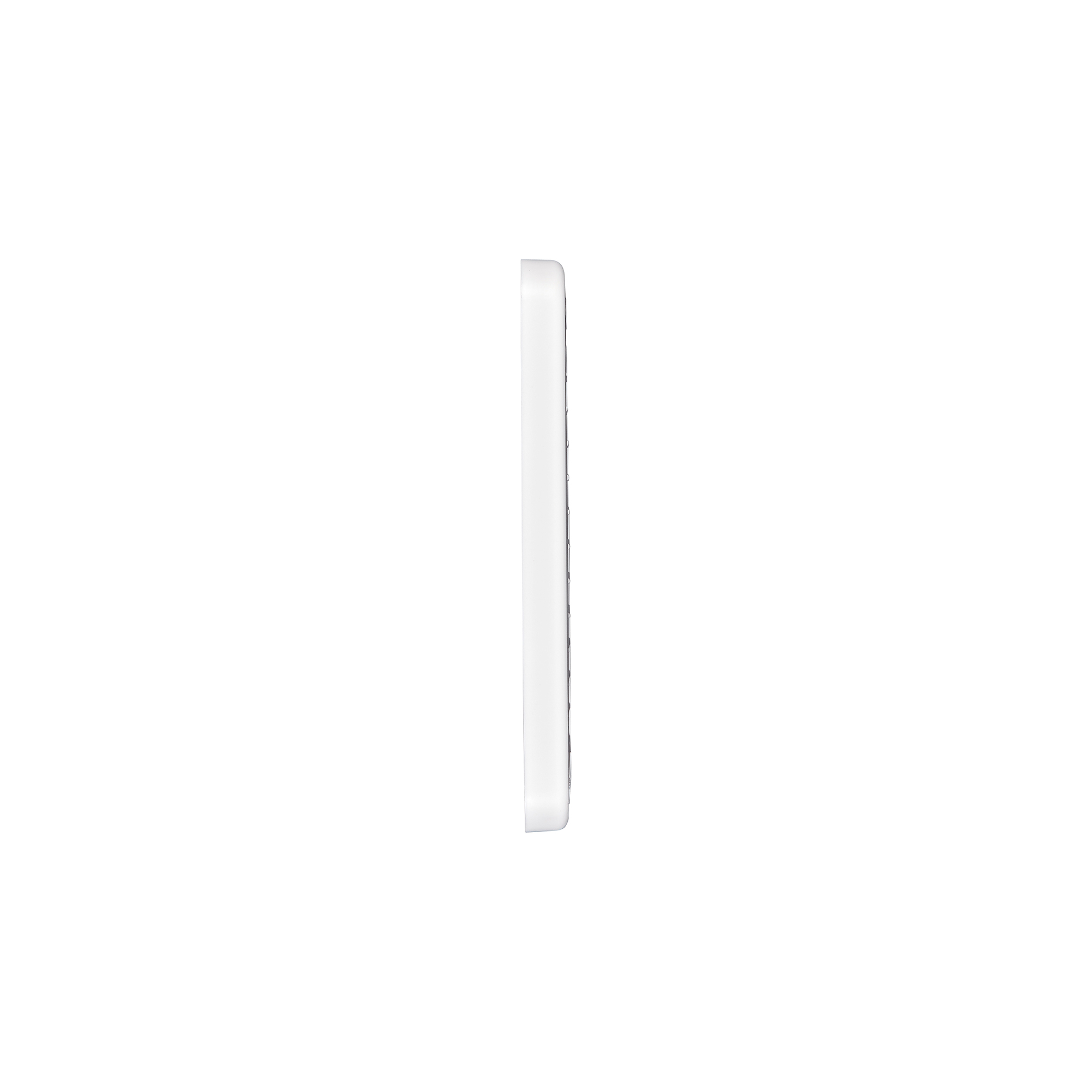 604W-ML-NC-03 White Plastic Fresh Air Intake Vent (Mini Louver) - Removable Screen - Flush Mount - Side