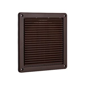 Brown Plastic Fresh Air Intake Vent (Mini Louver) - Removable Screen - Flush Mount - Angle
