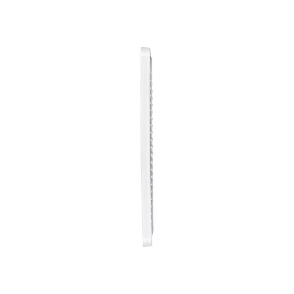 White Plastic Fresh Air Intake Vent (Mini Louver) - Removable Screen - Flush Mount - Side