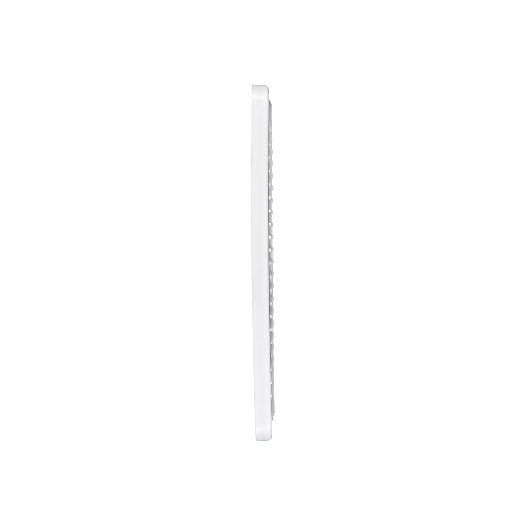 608W-ML-NC-03 White Plastic Fresh Air Intake Vent (Mini Louver) - Removable Screen - Flush Mount - Side