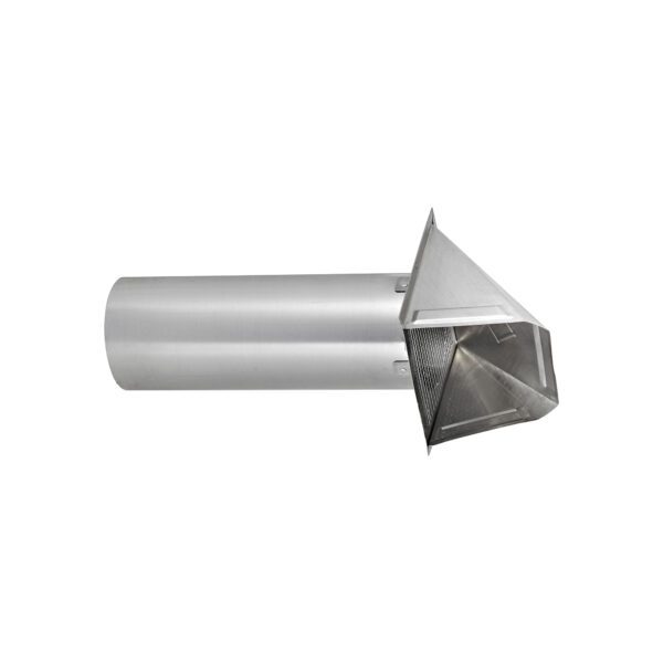 Aluminum Wall Fresh Air Intake Vent - Wire Mesh Screen (No Damper) - 11 inch Pipe - Opening