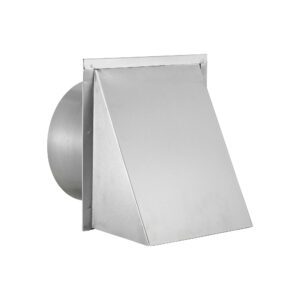 Aluminum Wall Exhaust Hood Exhaust Vent - Spring Damper - 6 inch Pipe - Angle