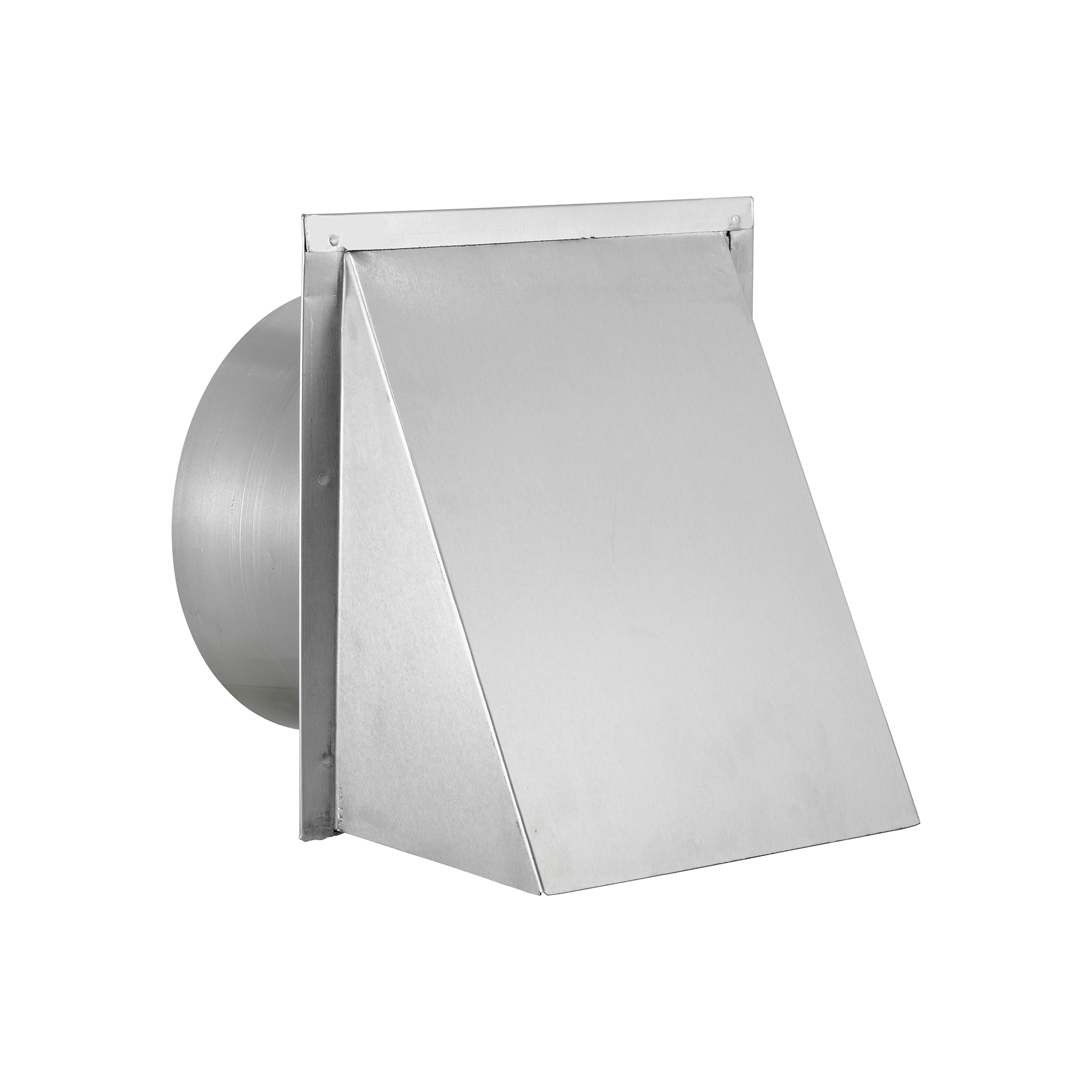 Aluminum Wall Exhaust Hood Exhaust Vent - Spring Damper - 6 inch Pipe - Angle