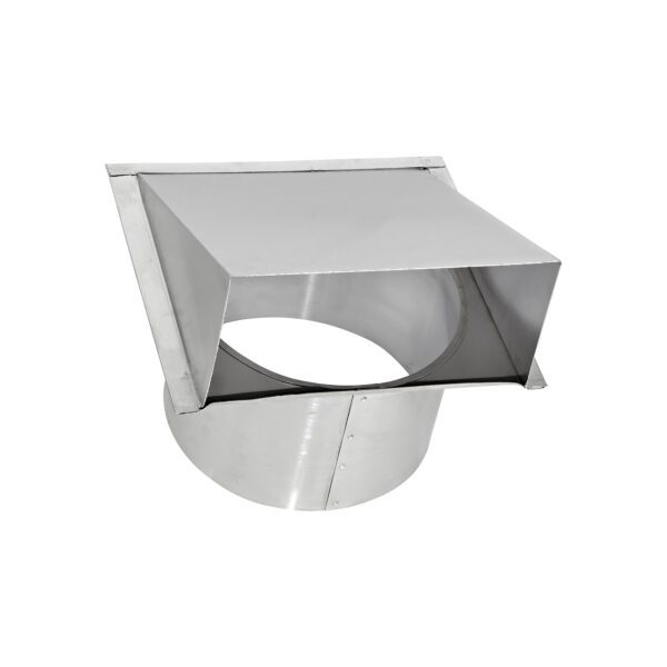 Aluminum Wall Exhaust Hood Exhaust Vent - Spring Damper - 6 inch Pipe - Opened