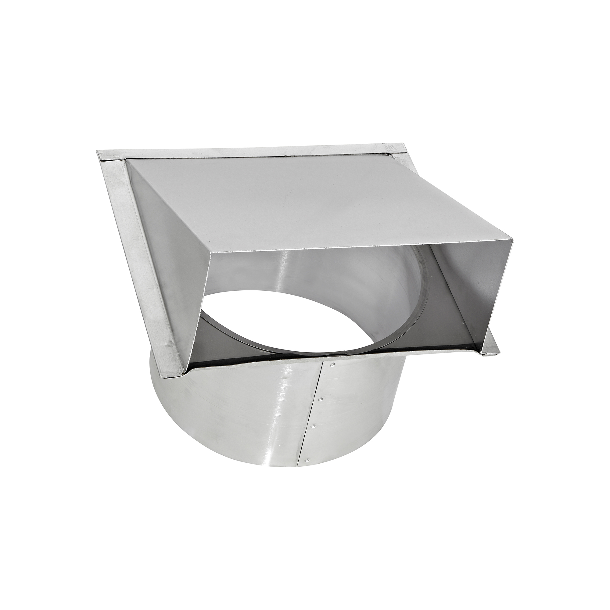 587-6-03 Aluminum Wall Exhaust Hood Exhaust Vent - Spring Damper - 6 inch Pipe - Opened
