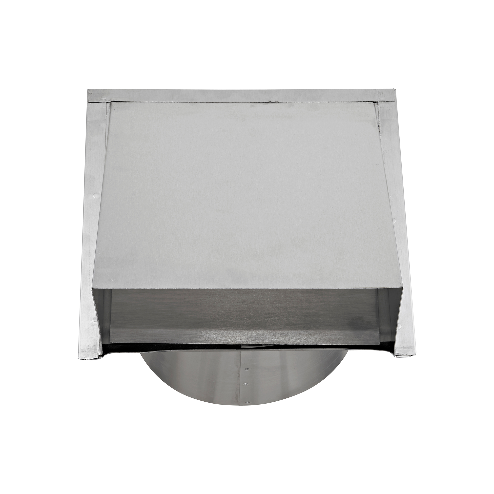 587-6-04 Aluminum Wall Exhaust Hood Exhaust Vent - Spring Damper - 6 inch Pipe - Front