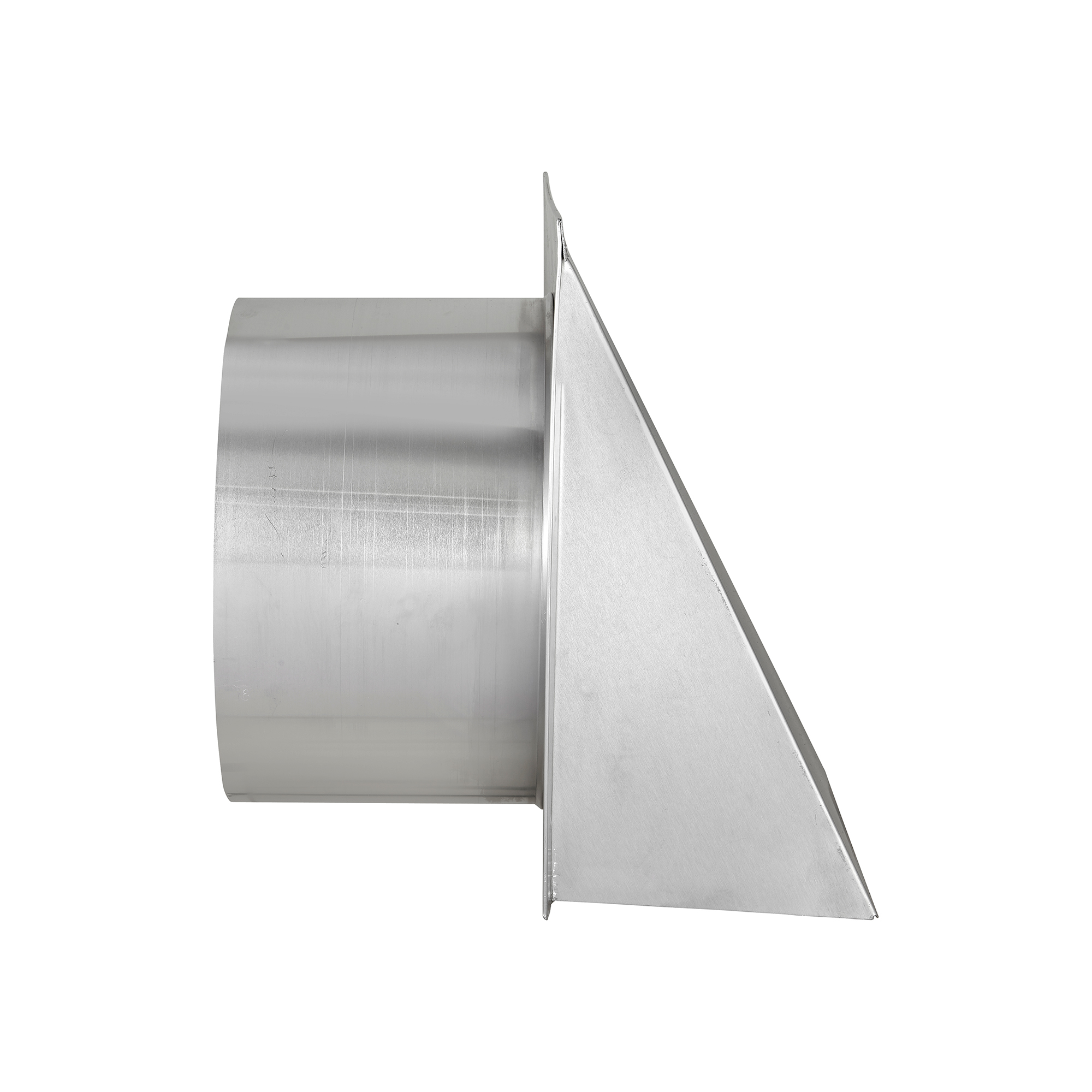 587-6-05 Aluminum Wall Exhaust Hood Exhaust Vent - Spring Damper - 6 inch Pipe - Side