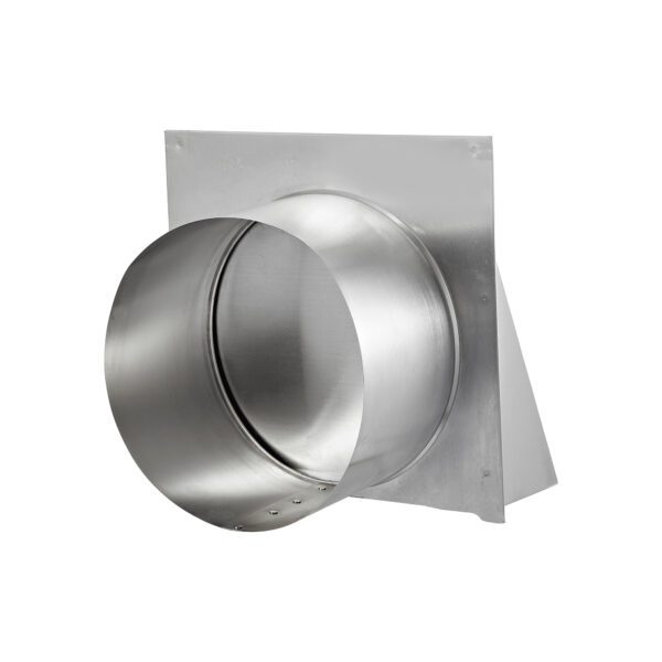Aluminum Wall Exhaust Hood Exhaust Vent - Spring Damper - 6 inch Pipe - Back