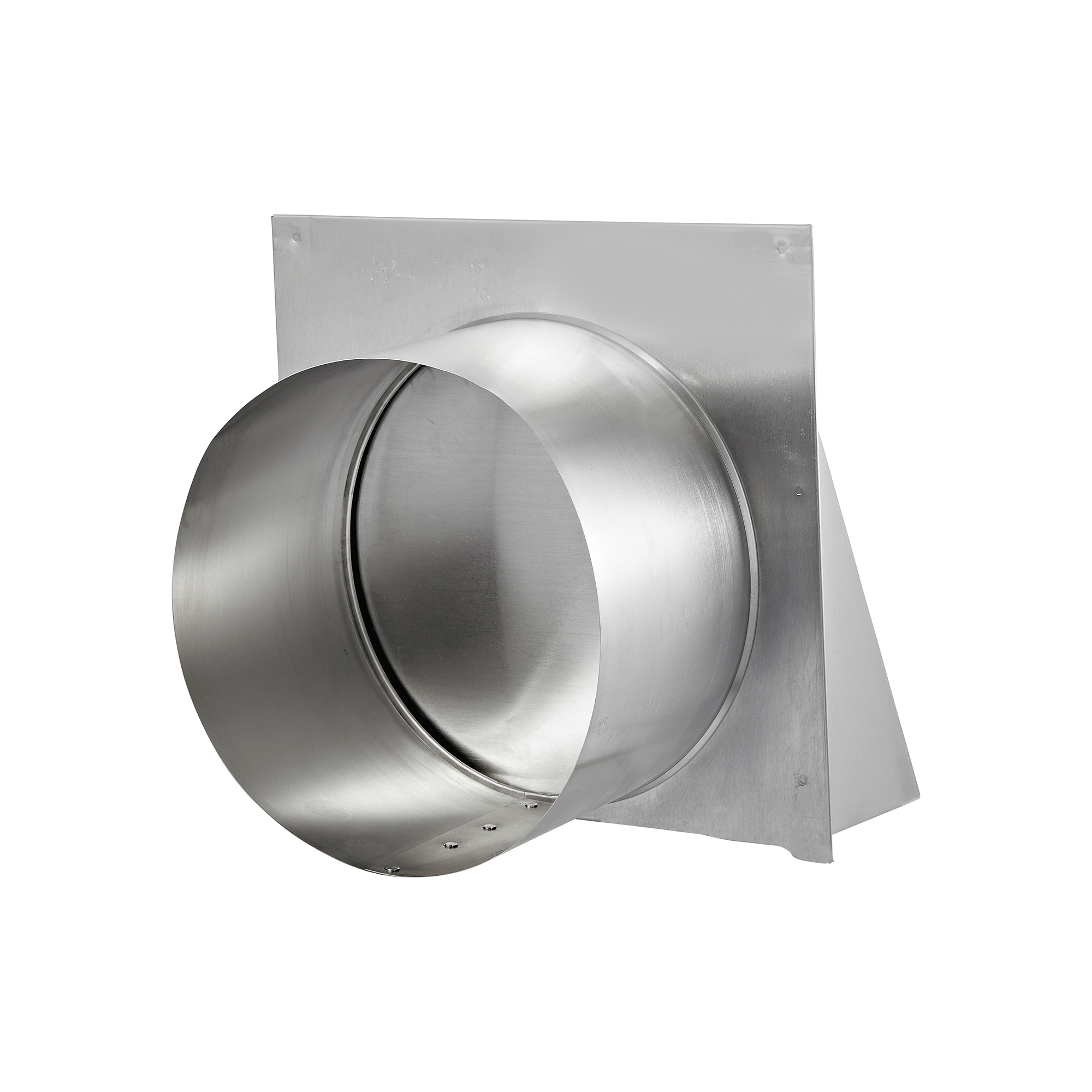 587-6-06 Aluminum Wall Exhaust Hood Exhaust Vent - Spring Damper - 6 inch Pipe - Back