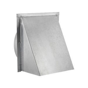Galvanized Steel Wall Exhaust Hood Exhaust Vent - Spring Damper - 3 inch Pipe - Angle