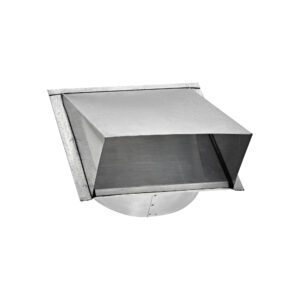 Galvanized Steel Wall Exhaust Hood Exhaust Vent - Spring Damper - 3 inch Pipe - Closed