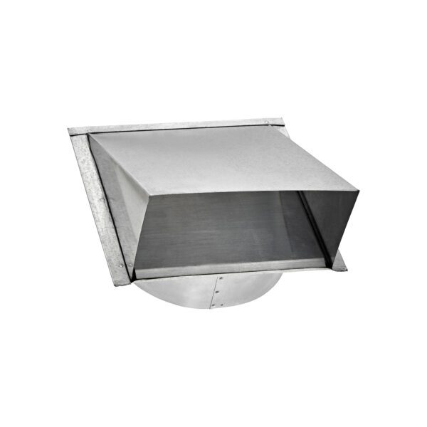 Galvanized Steel Wall Exhaust Hood Exhaust Vent - Spring Damper - 3 inch Pipe - Closed
