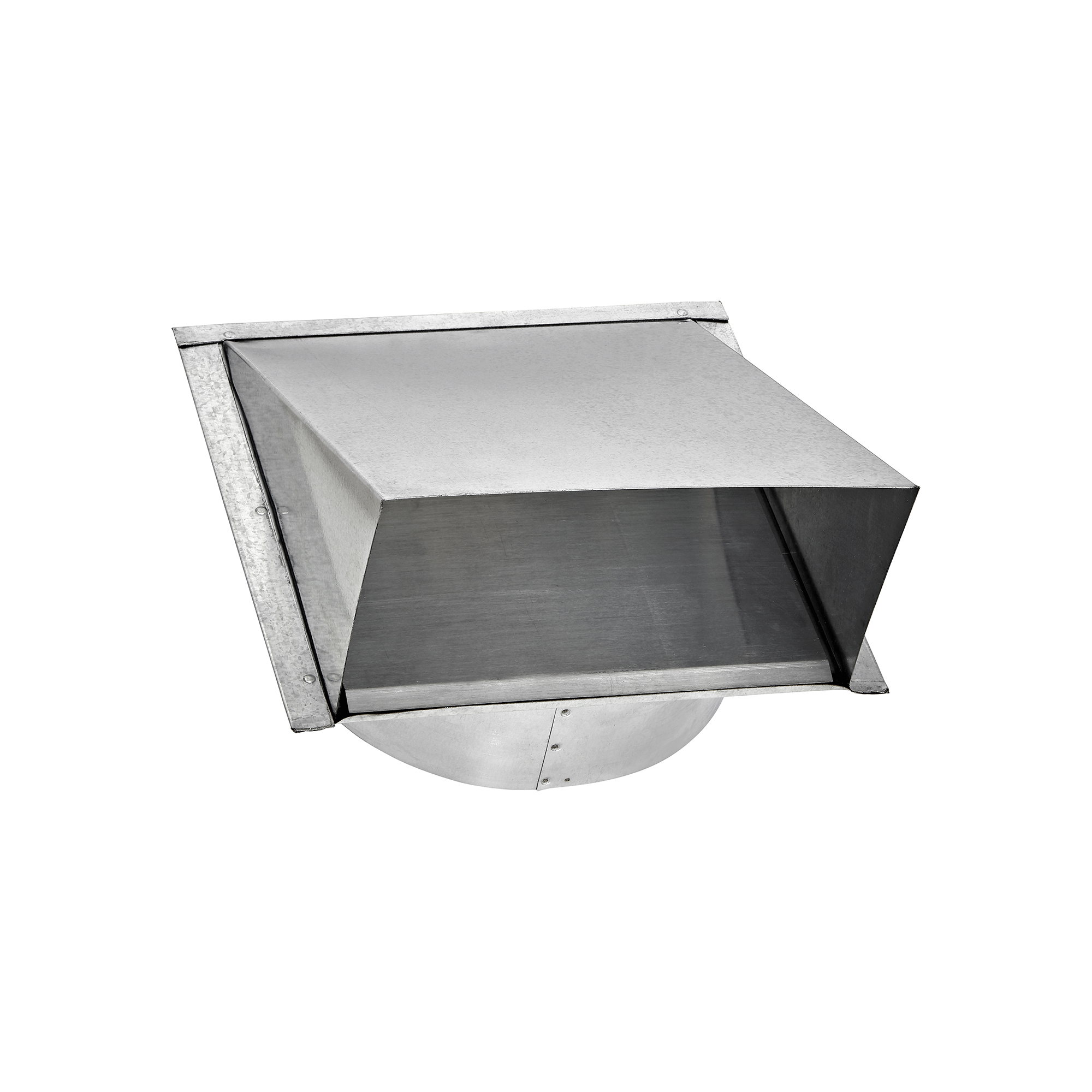 587G-02 Galvanized Steel Wall Exhaust Hood Exhaust Vent - Spring Damper - 3 inch Pipe - Closed
