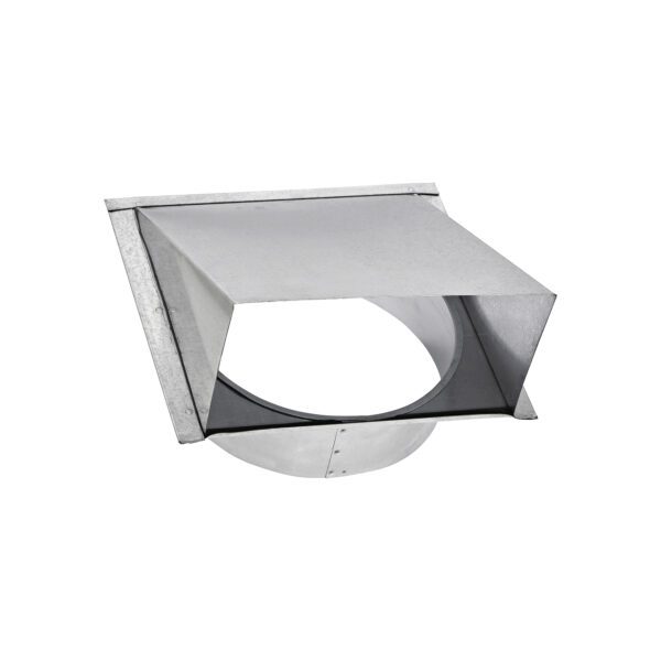 Galvanized Steel Wall Exhaust Hood Exhaust Vent - Spring Damper - 3 inch Pipe - Opened