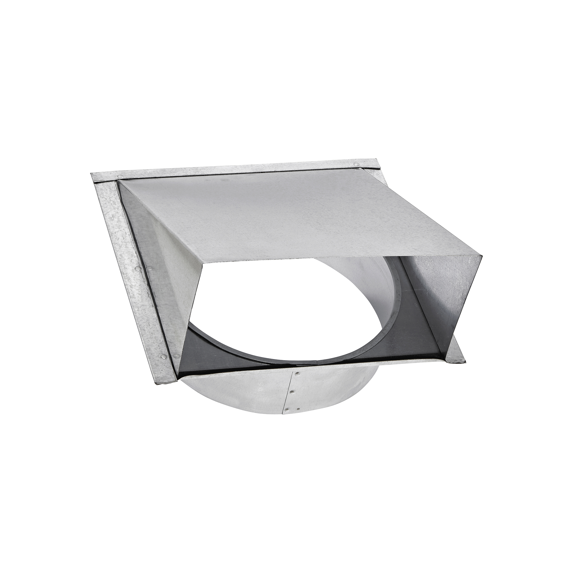 587G-03 Galvanized Steel Wall Exhaust Hood Exhaust Vent - Spring Damper - 3 inch Pipe - Opened