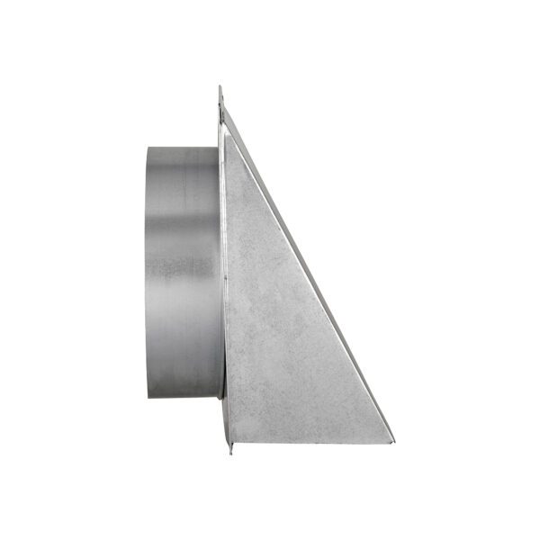Galvanized Steel Wall Exhaust Hood Exhaust Vent - Spring Damper - 3 inch Pipe - Side