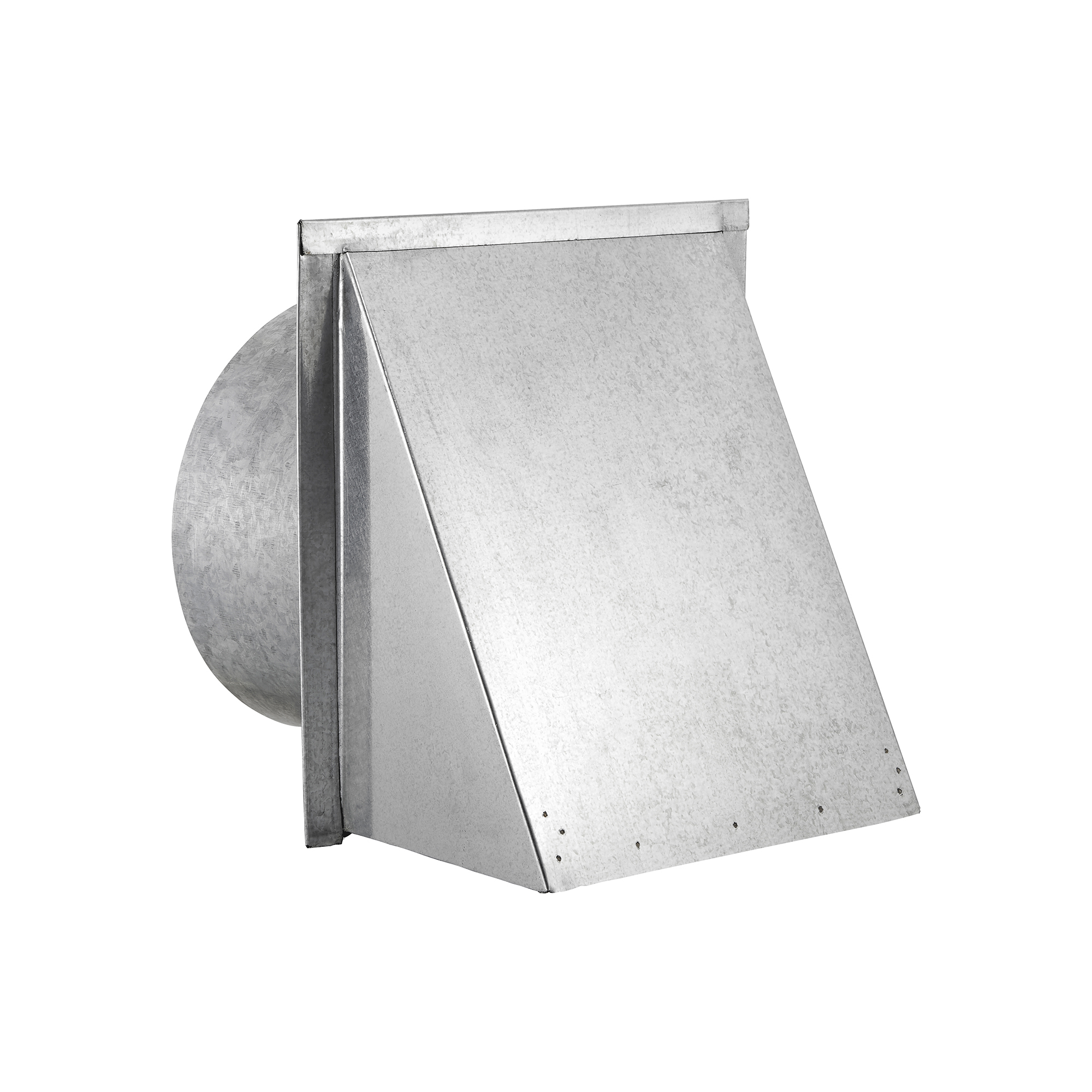 Galvanized Steel Wall Exhaust Hood Exhaust Vent - Spring Damper - 6 inch Pipe - Angle