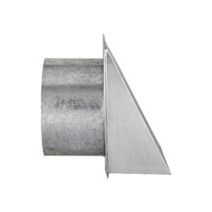 Galvanized Steel Wall Exhaust Hood Exhaust Vent - Spring Damper - 6 inch Pipe - Side