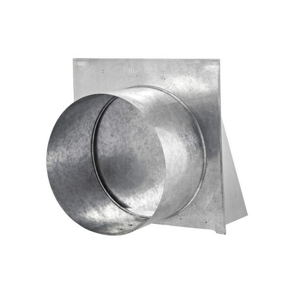 Galvanized Steel Wall Exhaust Hood Exhaust Vent - Spring Damper - 6 inch Pipe - Back