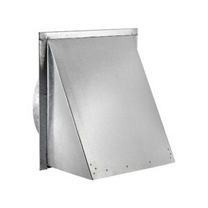 Galvanized Wall Fresh Air Intake Vent - Screen (No Damper) - 3 inch Pipe - Angled