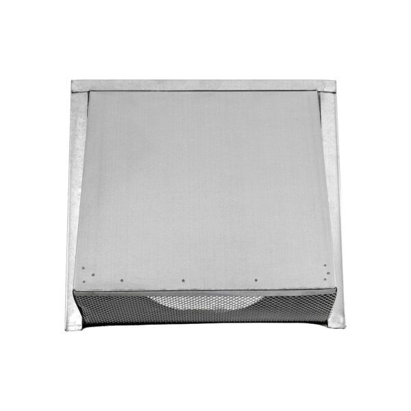 Galvanized Wall Fresh Air Intake Vent - Screen (No Damper) - 3 inch Pipe - Front