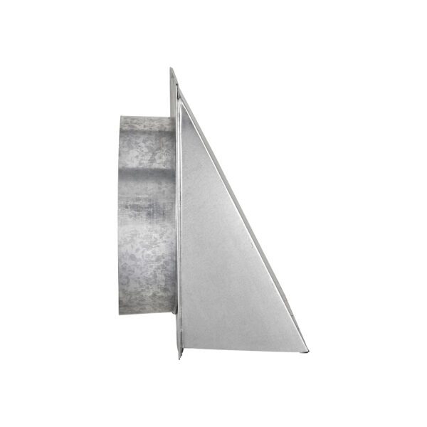 Galvanized Wall Fresh Air Intake Vent - Screen (No Damper) - 3 inch Pipe - Side