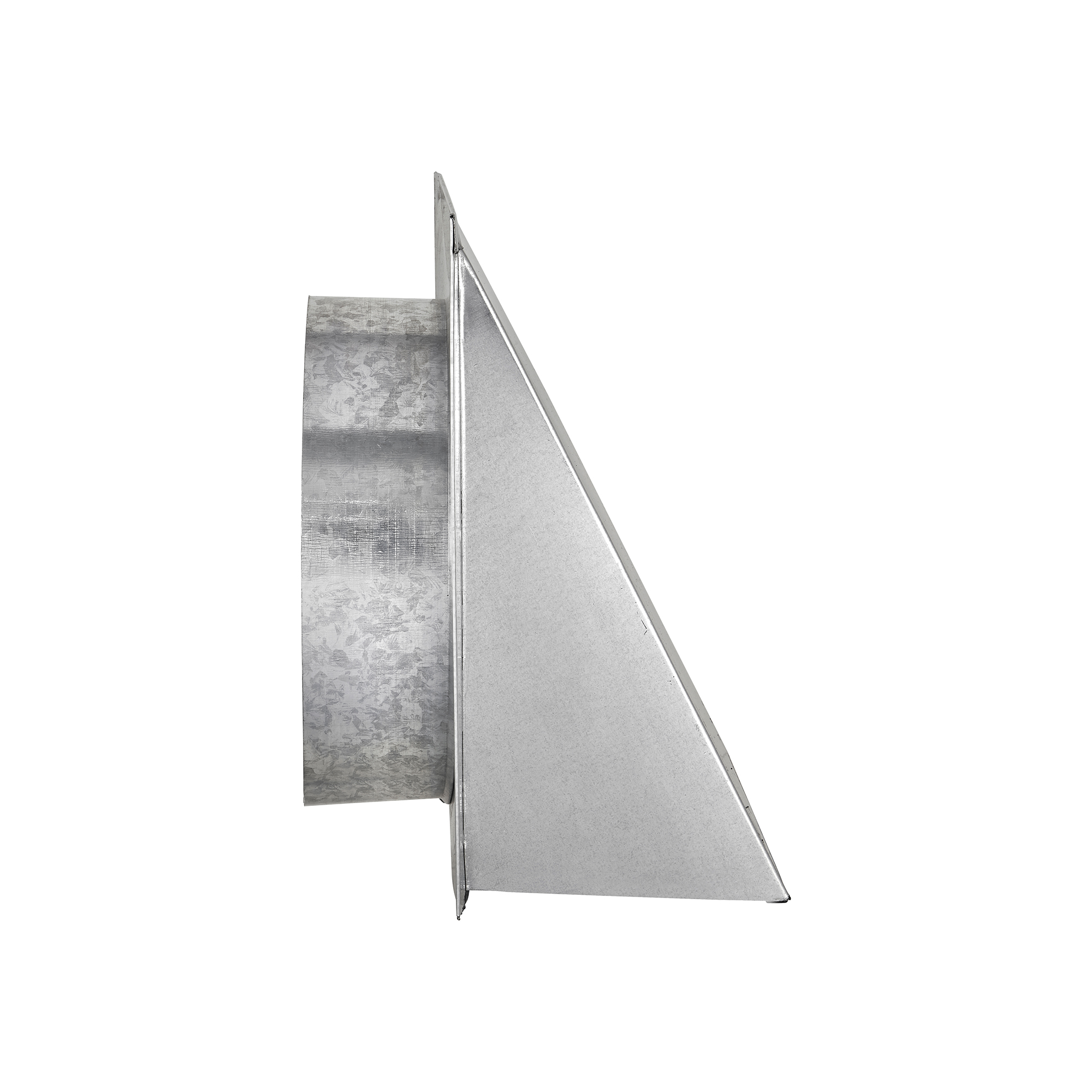 587GNDS-04 Galvanized Wall Fresh Air Intake Vent - Screen (No Damper) - 3 inch Pipe - Side