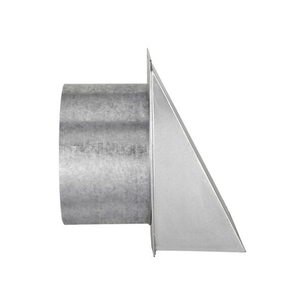 Galvanized Wall Fresh Air Intake Vent - Screen (No Damper) - 6 inch Pipe - Side