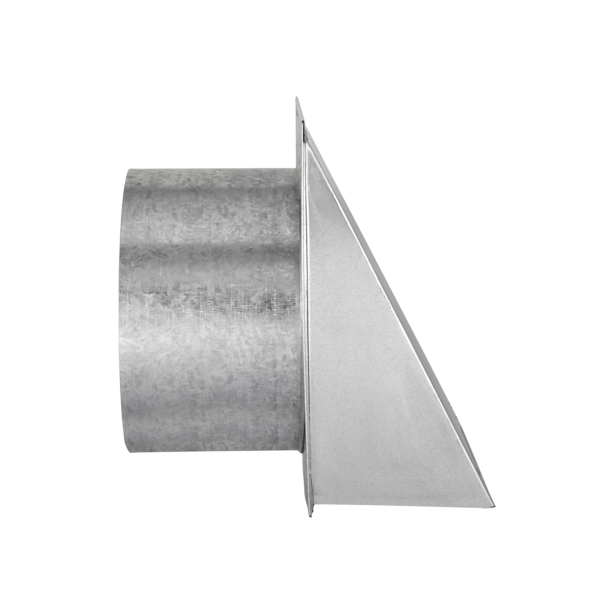 587GNDS-6-04 Galvanized Wall Fresh Air Intake Vent - Screen (No Damper) - 6 inch Pipe - Side