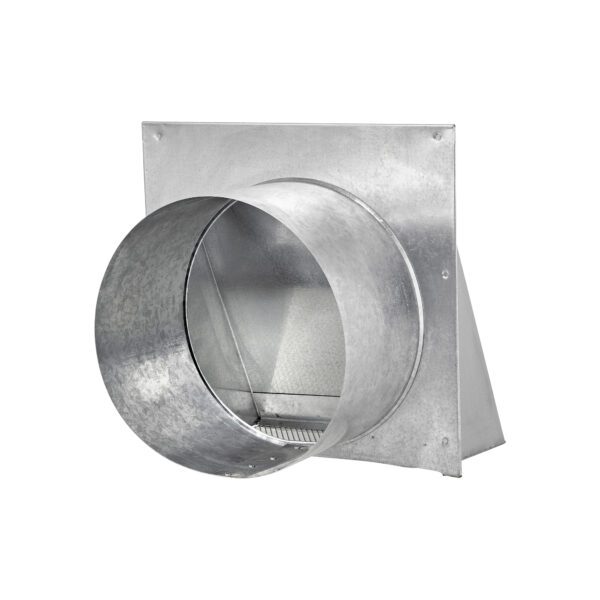 Galvanized Wall Fresh Air Intake Vent - Screen (No Damper) - 6 inch Pipe - Back