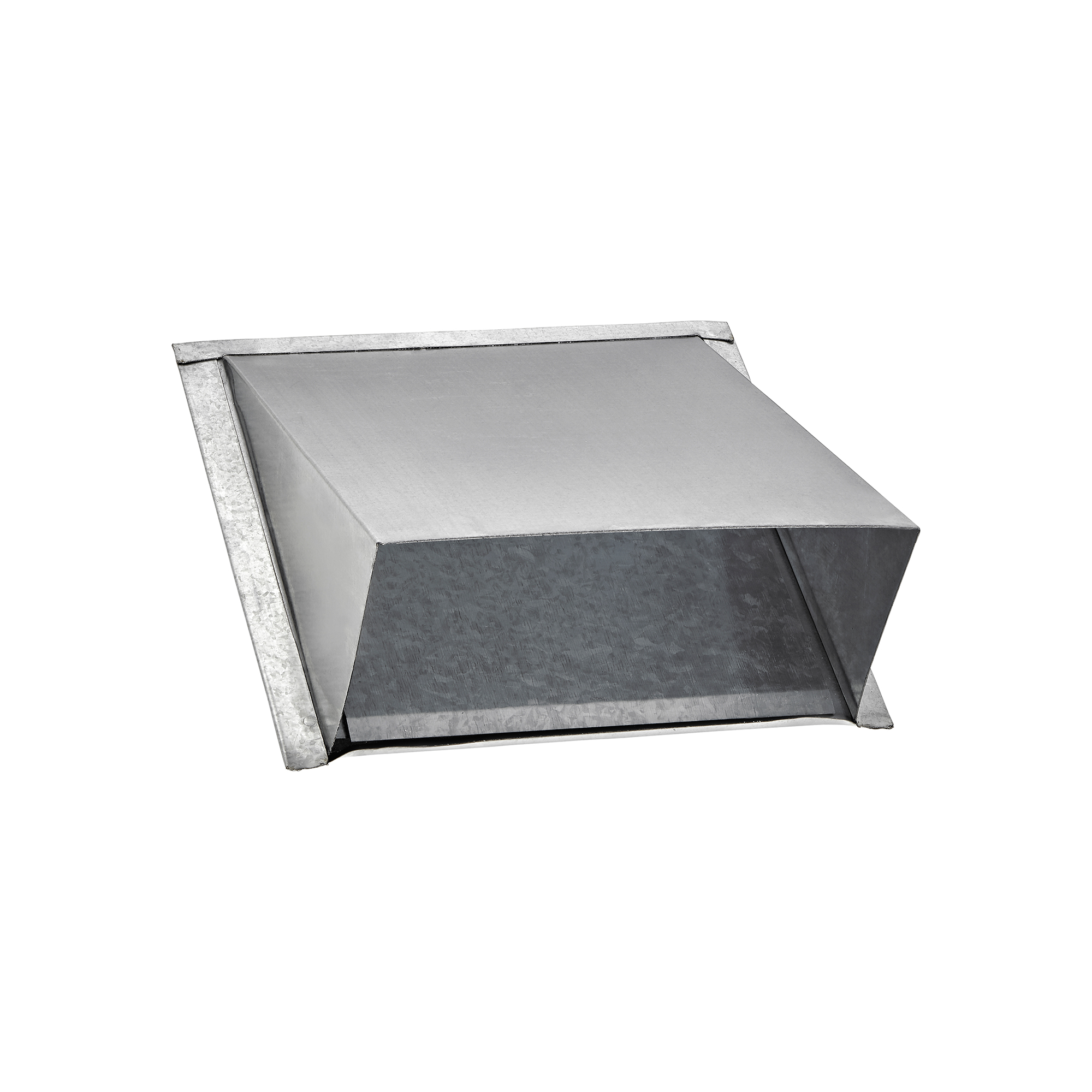 Galvanized Steel Wall Exhaust Hood Exhaust Vent - Spring Damper - Flush Mount - Closed