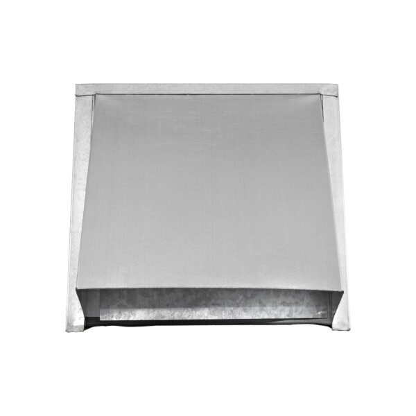 Galvanized Steel Wall Exhaust Hood Exhaust Vent - Spring Damper - Flush Mount - Front