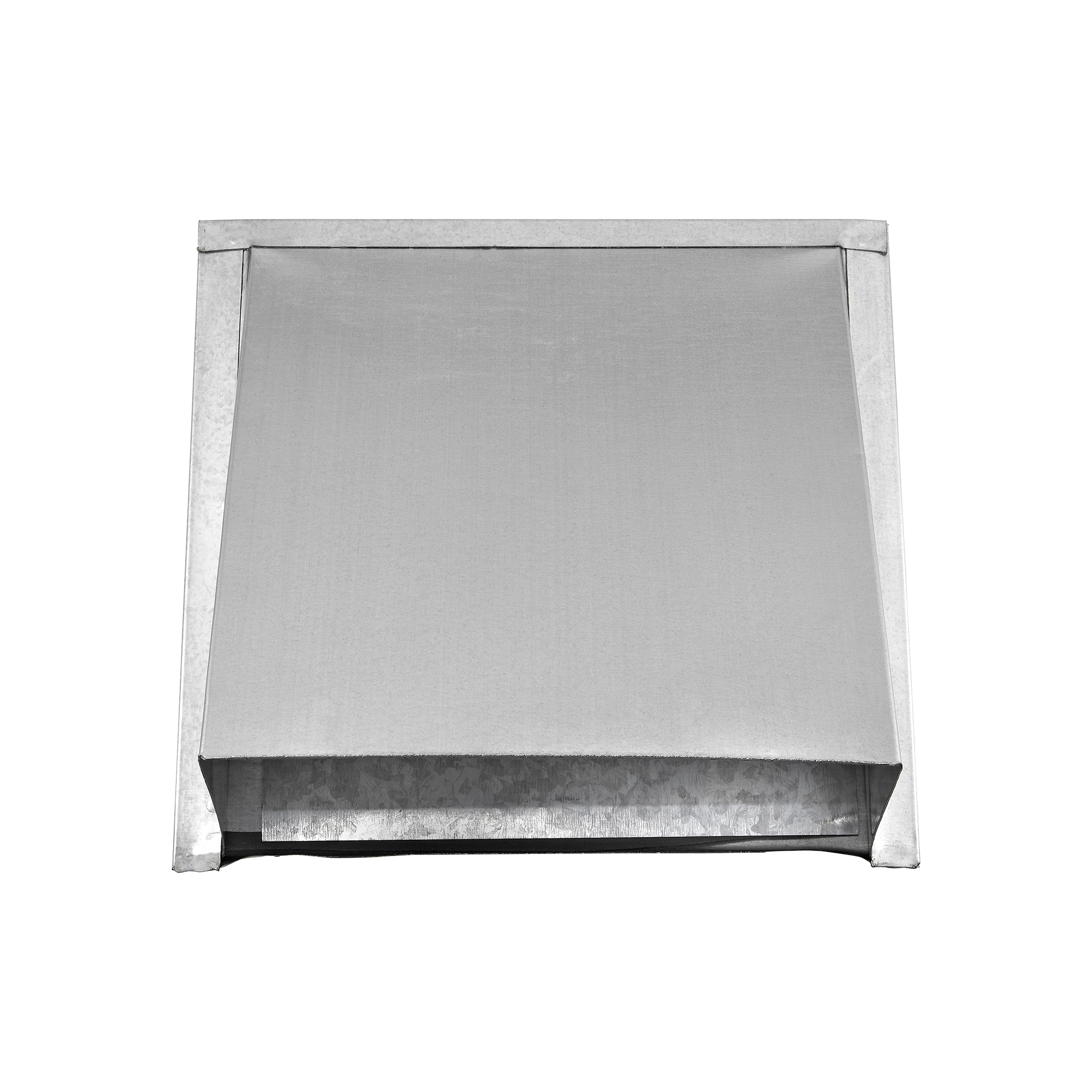 Galvanized Steel Wall Exhaust Hood Exhaust Vent - Spring Damper - Flush Mount - Front