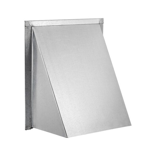 Galvanized Steel Wall Exhaust Hood Exhaust Vent - Spring Damper - Flush Mount - Angle