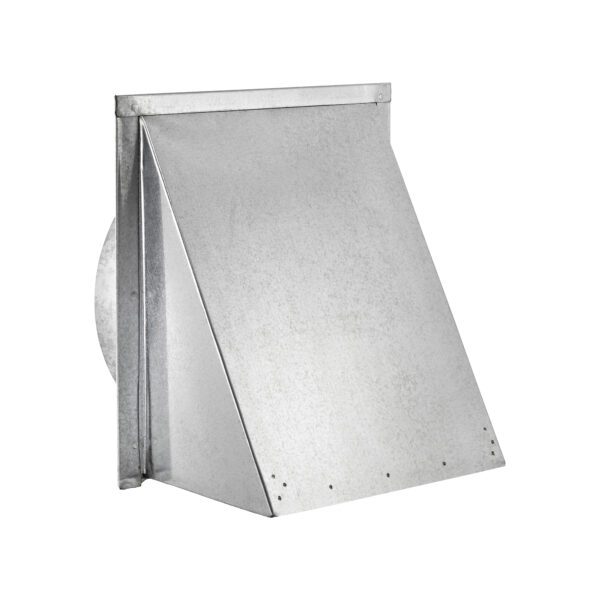 Galvanized Steel Wall Exhaust Hood Exhaust Vent - Spring Damper - Screen - 3 inch Pipe - Angle