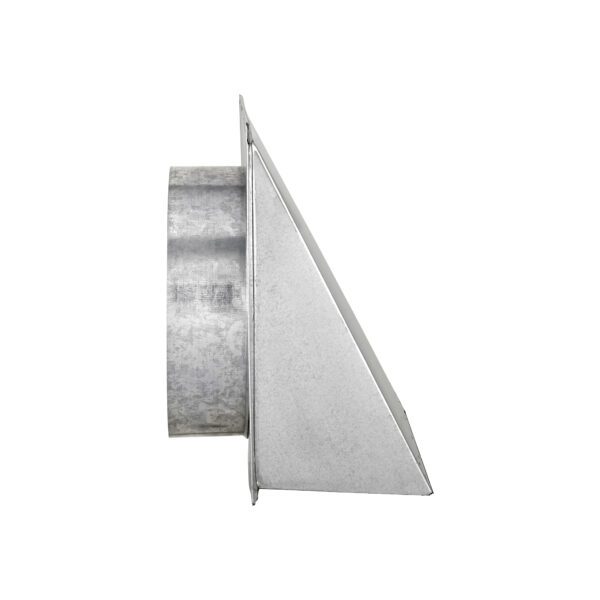 Galvanized Steel Wall Exhaust Hood Exhaust Vent - Spring Damper - Screen - 3 inch Pipe - Side