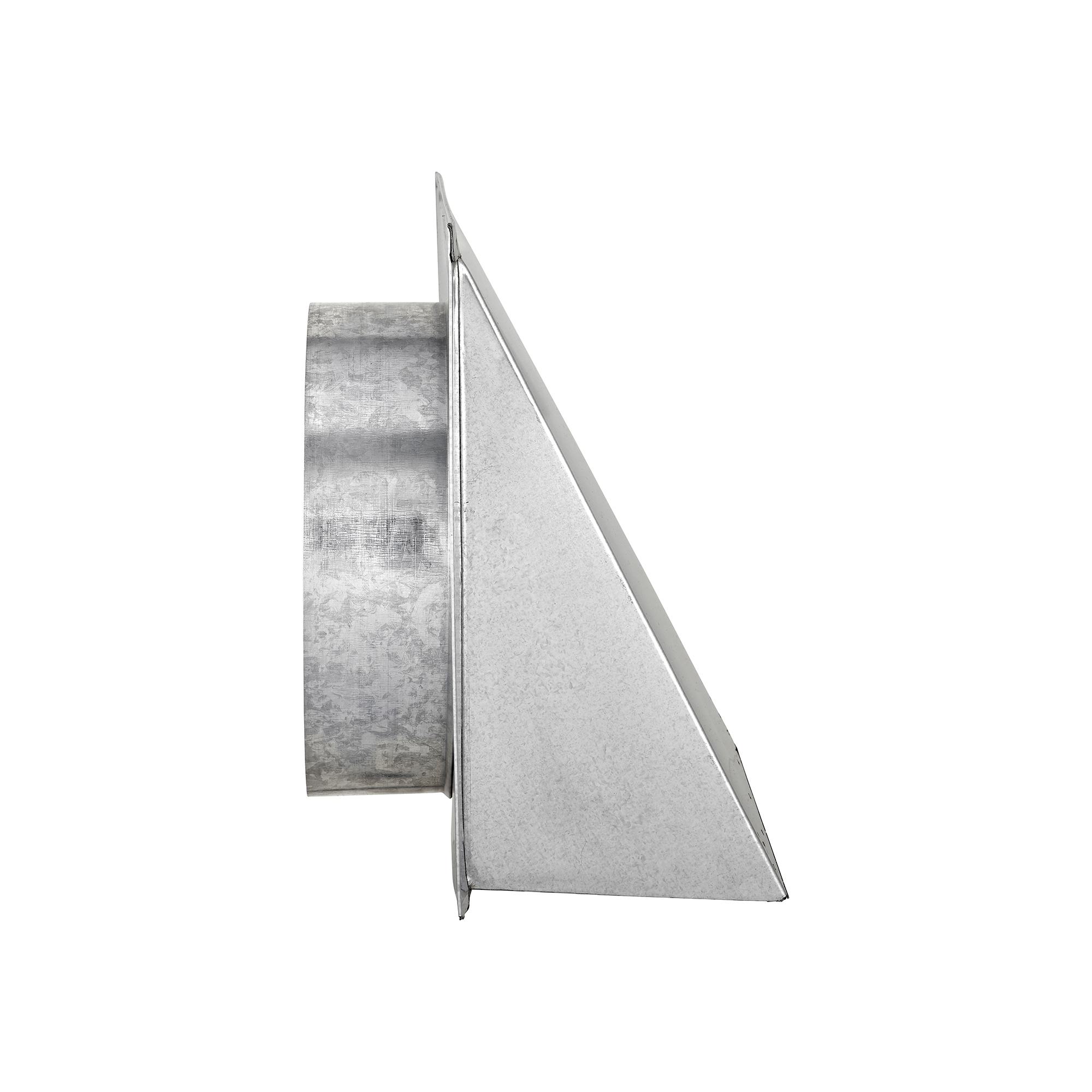 587GS-05 Galvanized Steel Wall Exhaust Hood Exhaust Vent - Spring Damper - Screen - 3 inch Pipe - Side