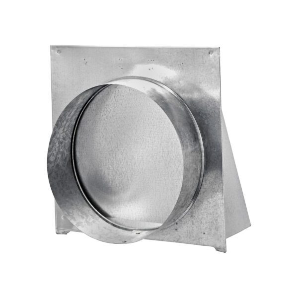 Galvanized Steel Wall Exhaust Hood Exhaust Vent - Spring Damper - Screen - 3 inch Pipe - Back