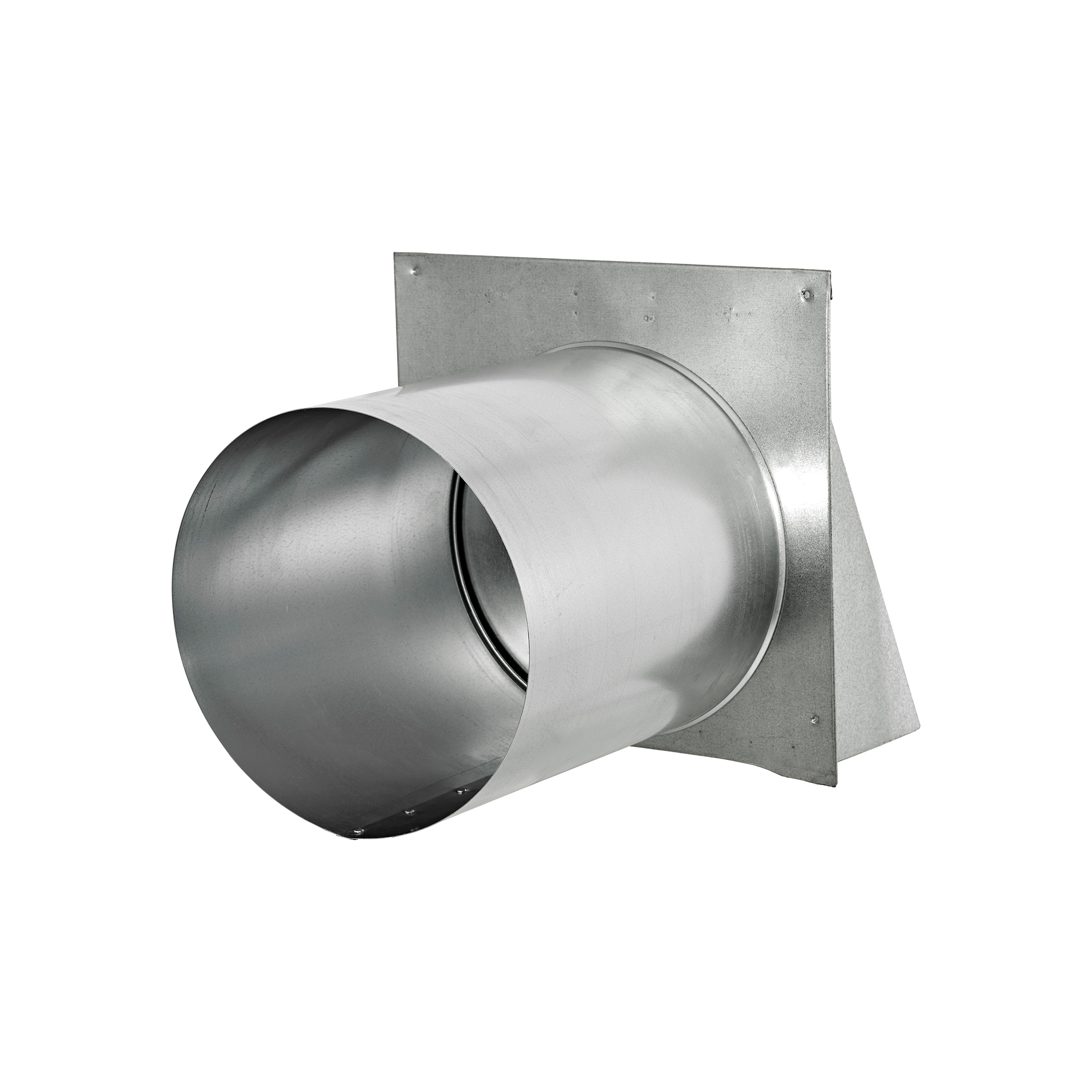 587GS-11-05 Galvanized Steel Wall Exhaust Hood Exhaust Vent - Spring Damper - Screen - 11 inch Pipe - Back