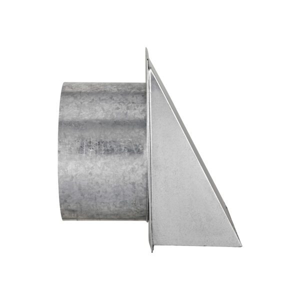 Galvanized Steel Wall Exhaust Hood Exhaust Vent - Spring Damper - Screen - 6 inch Pipe - Side